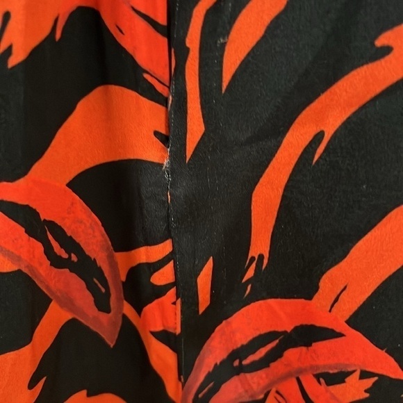 Borgo De Nor Elista black and red dress abstract bamboo and tiger stripe pattern - Picture 13 of 13